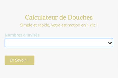 Mon Calculateur de Douches en ligne