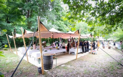 Mariage sous une tente nomade chez Laure et Guillaume